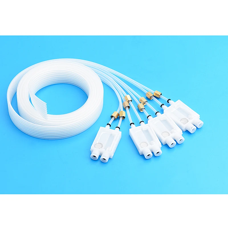 DX7 ink pipe with damper 2m 8color/line ink tube hose pipe pipe line 2m with small damper screw nuts ring for Dx7 Printhead