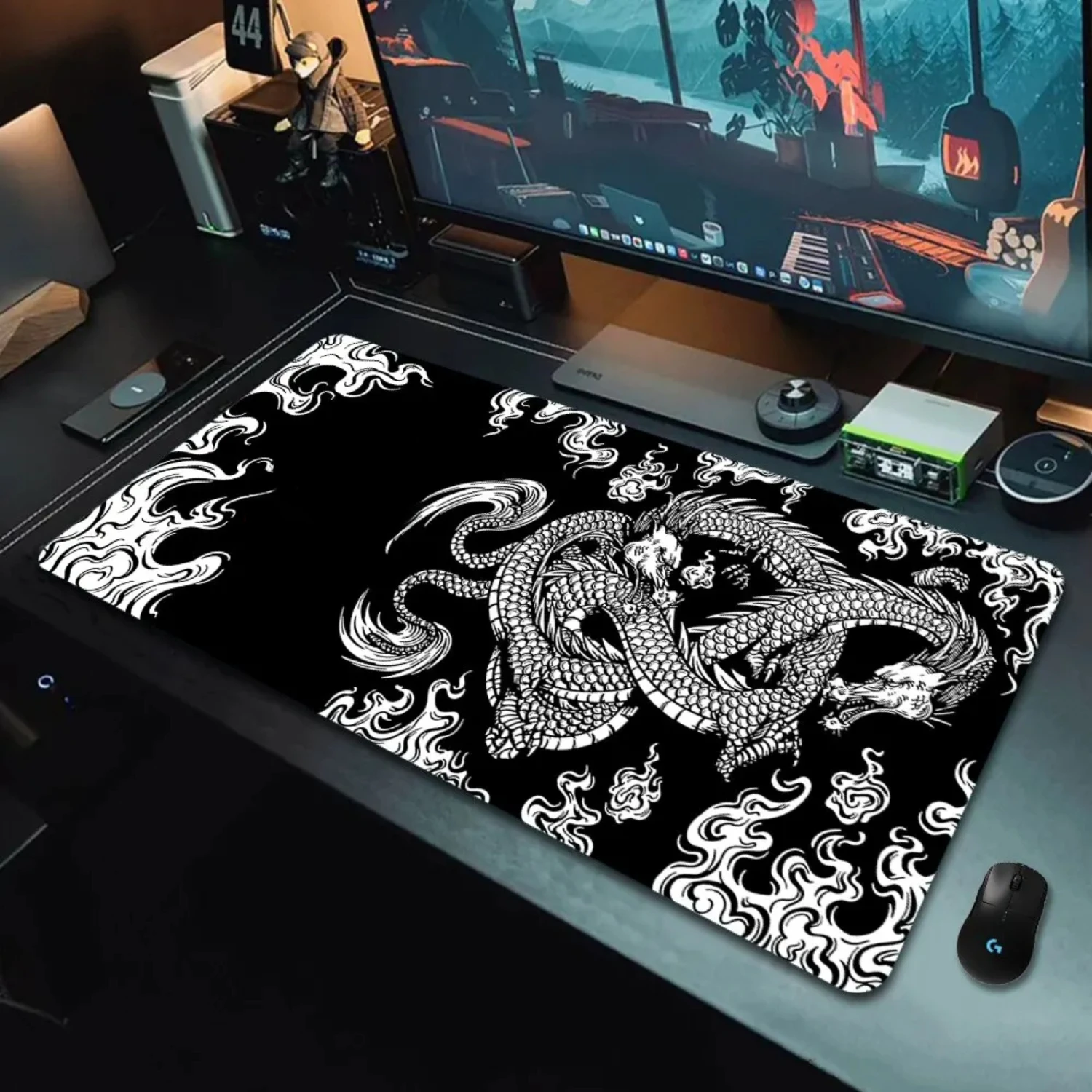 Japanese Dragon Large Gaming Mousepad XXL Keyboard Gamer Mouse Pad on The Table Speed Desk Mat Anime 900x400 700X300 Mouse Mats