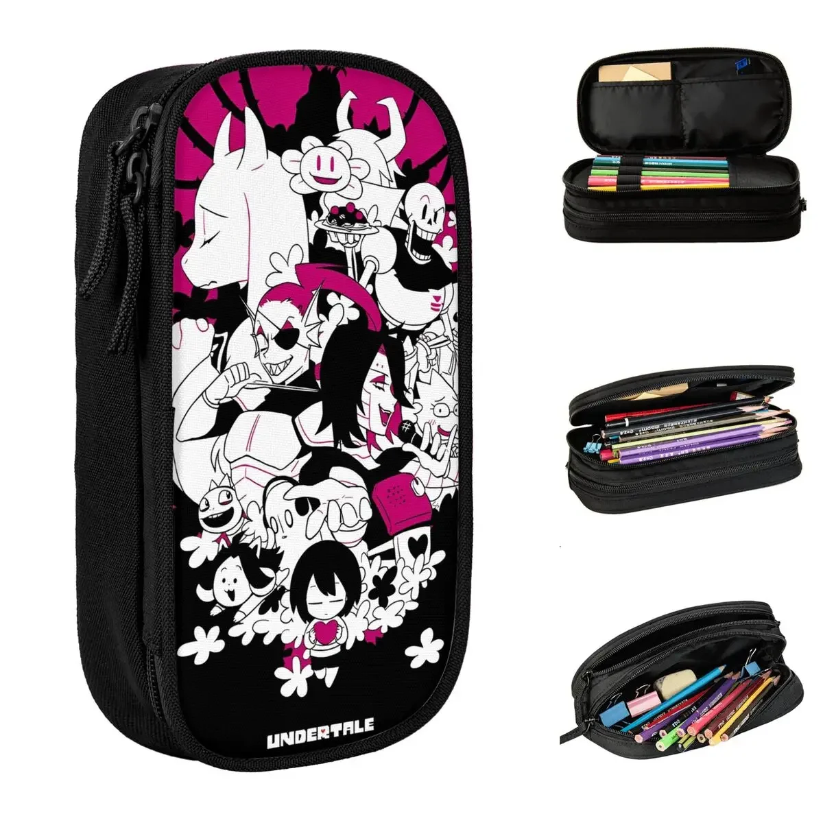 New Deltarune Pencil Case Gaming Pencilcases Pen Box for Student Large Storage Bags School Supplies Gifts Stationery