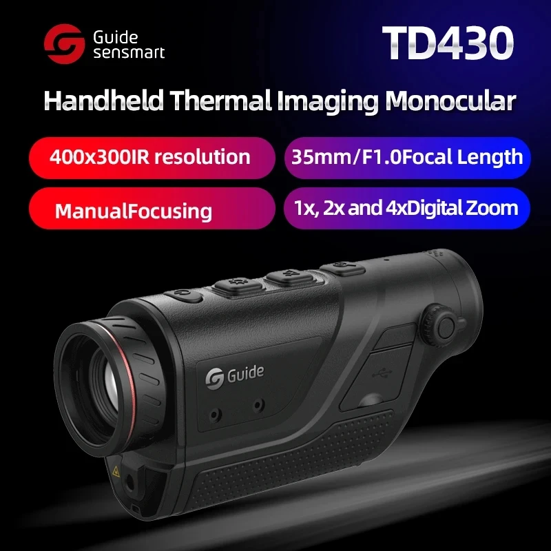 Guide TD210 TD211 TD430 Thermal Imager for Hunting Laser Pointer Night Vision Detector Telescope Infrared Thermal Camera