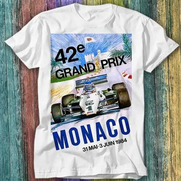 1984 Monaco Grand Prix Racing T Shirt Top Tee 554 100% Cotton Streetwear High Quality