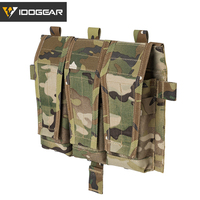 IDOGEAR Tactical 5.56 Mag Pouch Panel Triple Mag Carrier MOLLE Pouch For AVS JPC2.0 35106