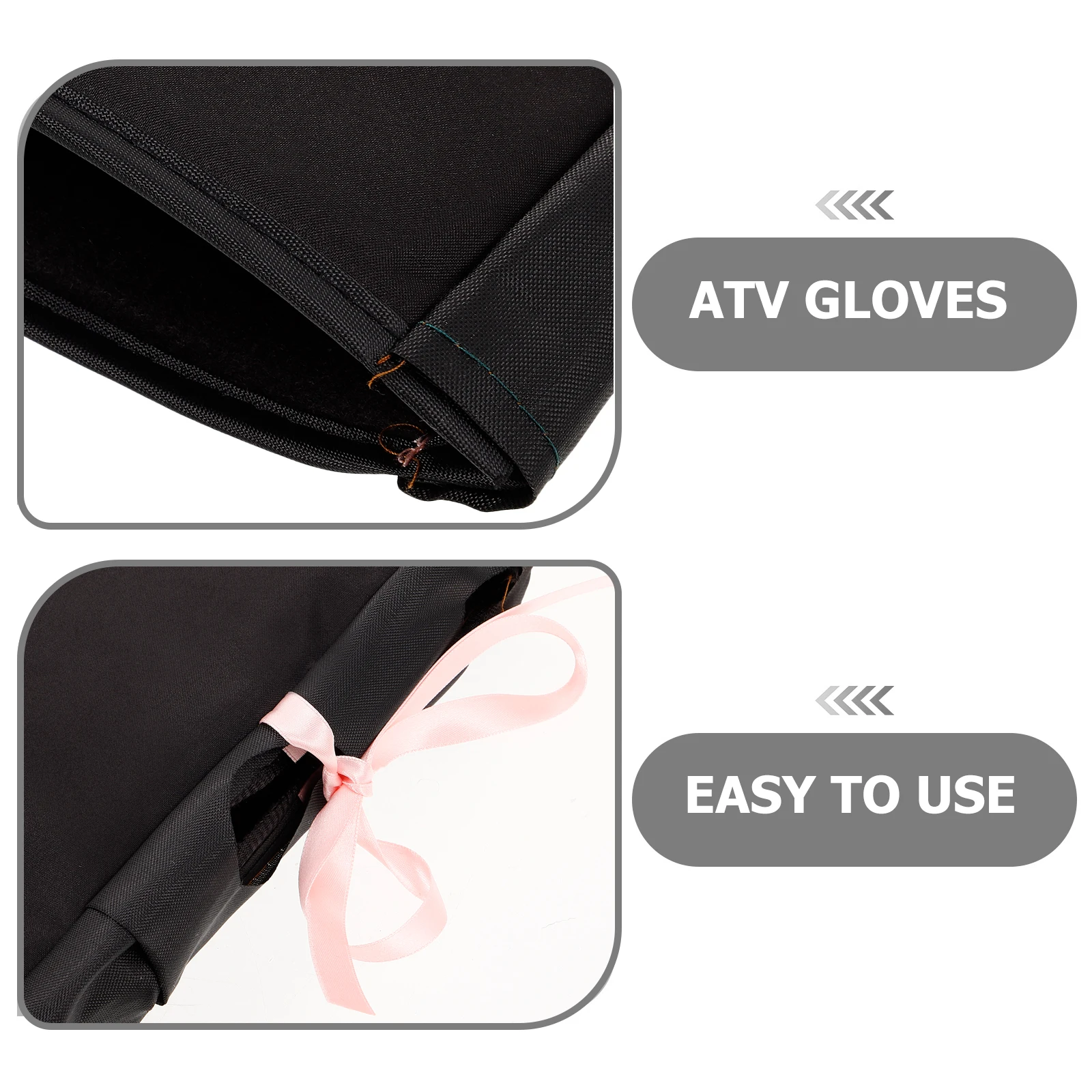 

Driving Winter Gloves Motorcycle Hands Mittens Motorbike -thermal Black Handlebar Covers Miss