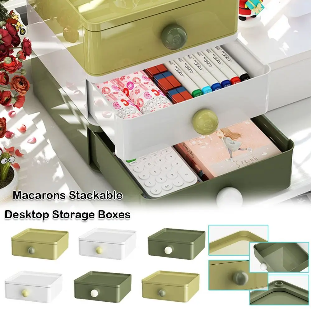 1/2/3 יחידות מקרונים שולחן עבודה תיבות אחסון שולחן עבודה קיבולת גדולה לוח שולחן עבודה קיבולת גדולה מארגן אבק חסין אבק מגירה