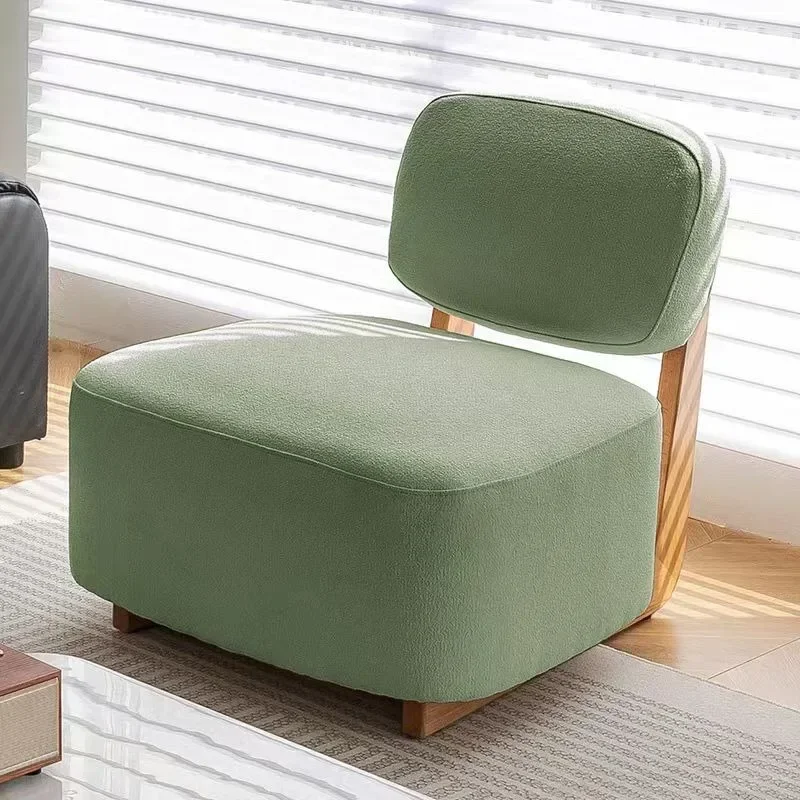 Cream style Nordic minimalist small apartment, internet famous living room, casual single sofa chair