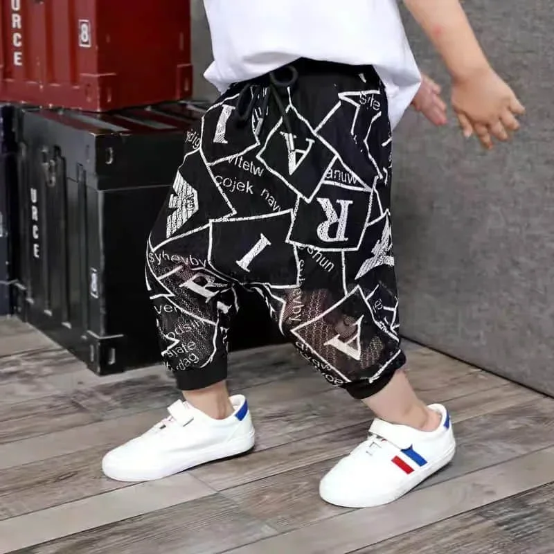 

Ys' Pants Summer Ice Mesh New 2 Boys' Harem Pants Fashion 9 Children's Summer Capris