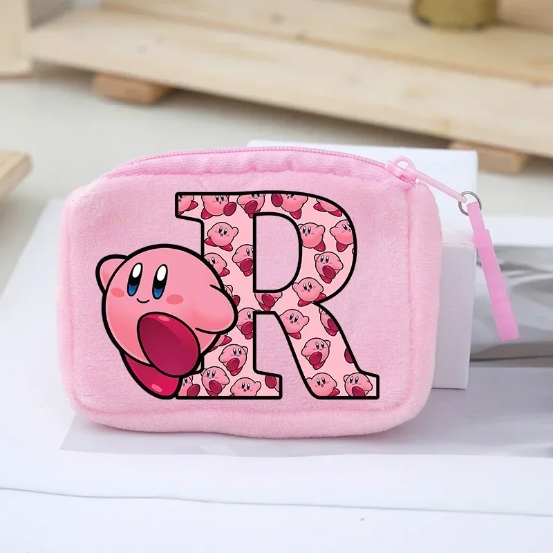 New Star Kirby Peluche Coin Pack Ragazza Cartoon Anime Portafoglio stampato Borsa di stoccaggio portatile di grande capacità Regalo di compleanno per bambini