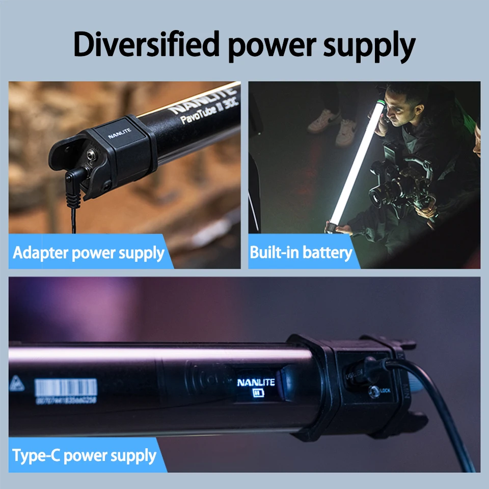 Nanlite PavoTube II 15C / 30C Tube Light RGB LED App Control Lighting for Live Photo Video Film Production DMX