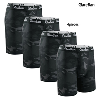 4pcs Set Mid-Long Camo Style Boxer Shorts Men Underwear Male Underpants for Men Homme Boxershorts Slips Soft Panties Brand