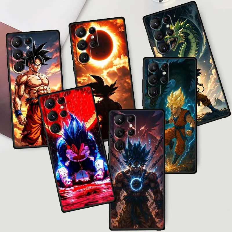 

Dragon Ball Popular Cool Phone Case For Samsung Galaxy S25 S24 S23 S22 S21 S20 S10 Ultra Plus FE 5G Black Soft TPU Cover