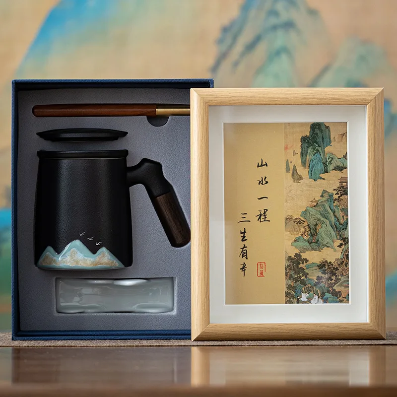 شركة Qianlijiangshan الاجتماع السنوي هدايا الأعمال مؤتمر العميل افتتاح الهدايا التذكارية للمعلمين