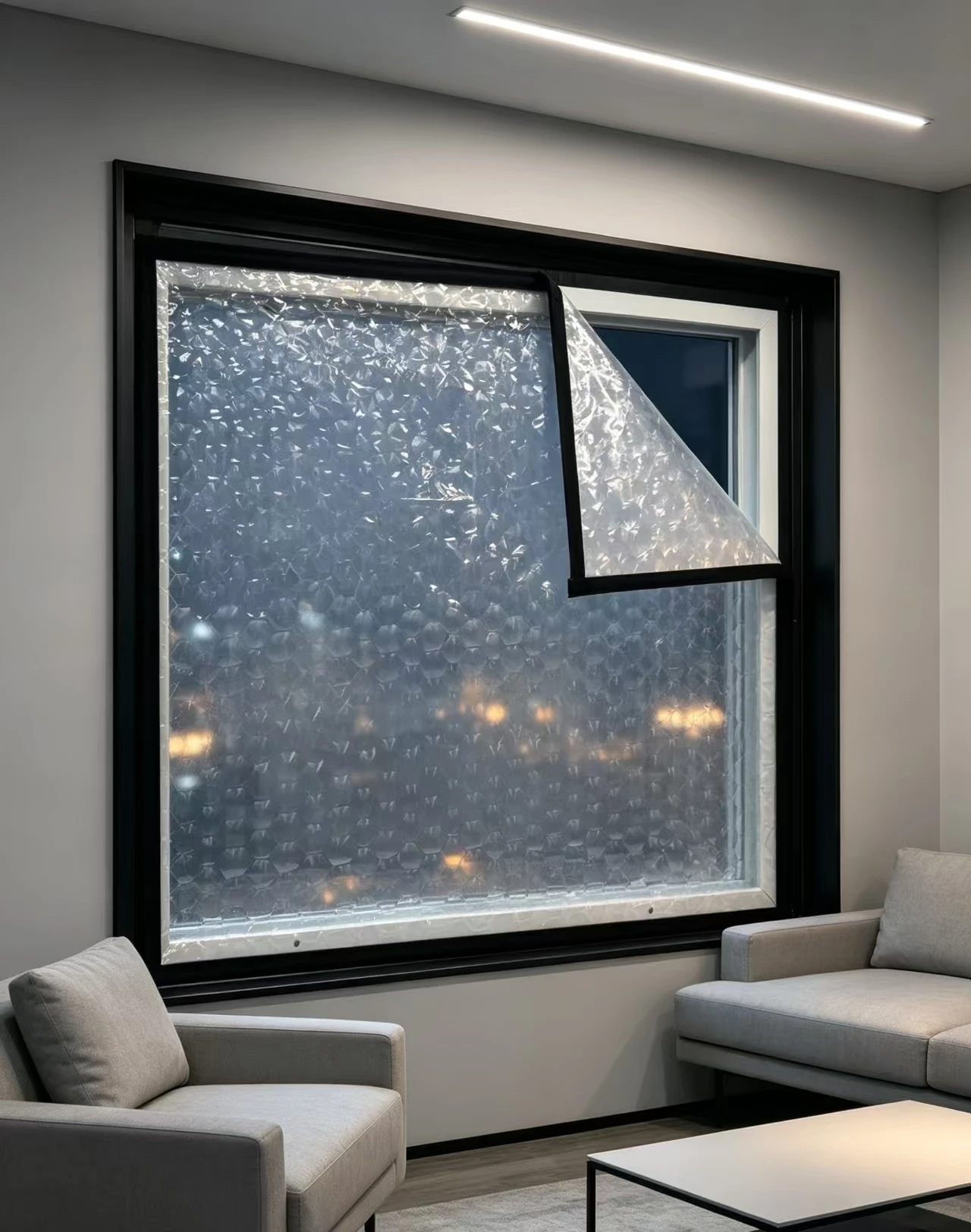 EVA Cube Insulation Curtain, Windproof No-Drill Easy Installation, Suitable for Kitchen and Bedroom, Easy to Clean, Available in