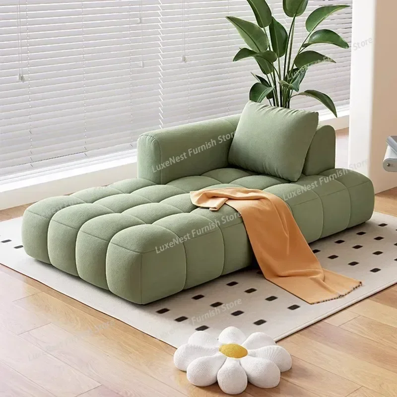 Imagen 5: Sofá Reclinable Extensible de Estilo Nórdico, Sofá Seccional de Terciopelo con Estructura de Madera, Sofá Cama, Sillón para Salón, Muebles para el Hogar