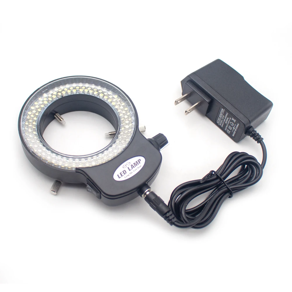 Adjustable Microscope Light Source LED Ring Light Industrial Light Source 144 Lamp Beads 63MM MIC-209 Fully Transparent Shade