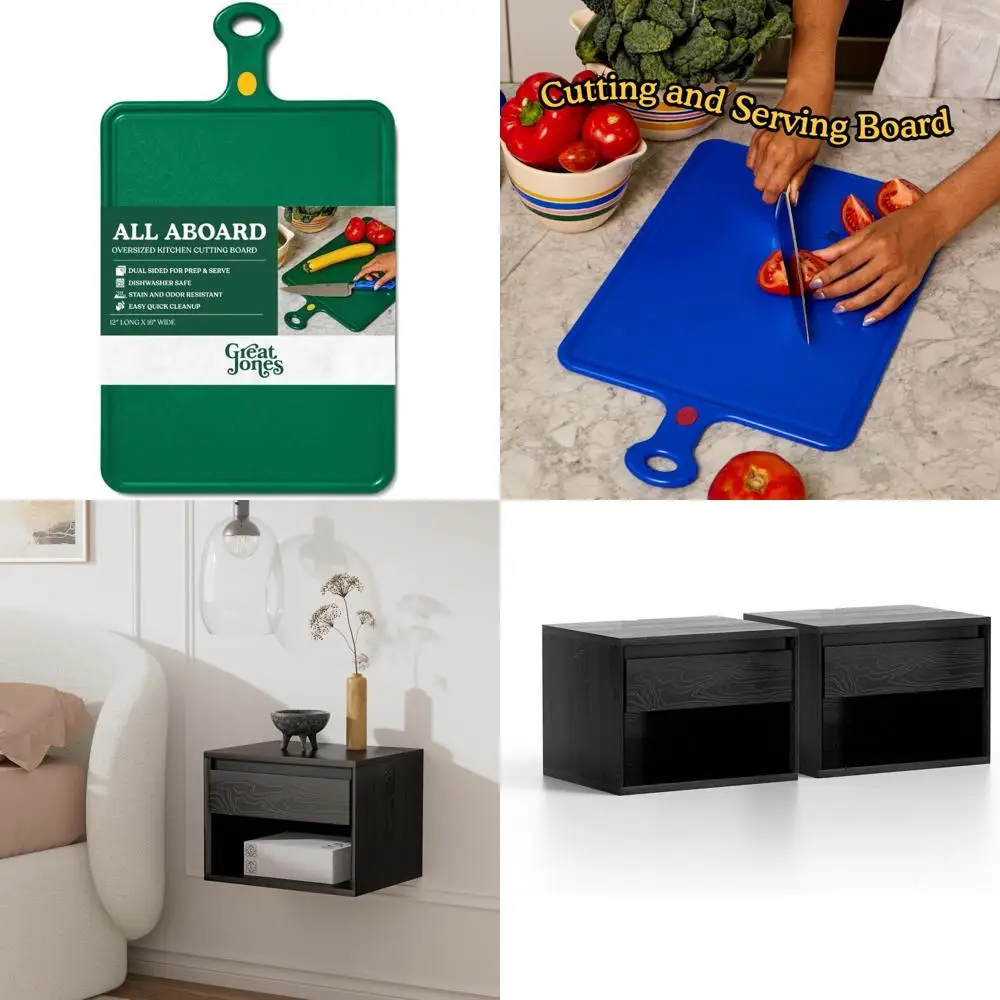 

Oversized Reversible Cutting Board with Juice Groove - Lightweight, BPA-Free Prep and Serve Kitchen Board for All Meals