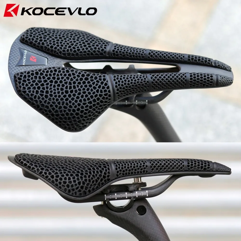 KOCEVLO 3D Printed Bicycle Saddle 155g Carbon Cushion Super Light Bike Seating for MTB Gravel Road Bike Seat Cycling Accessories