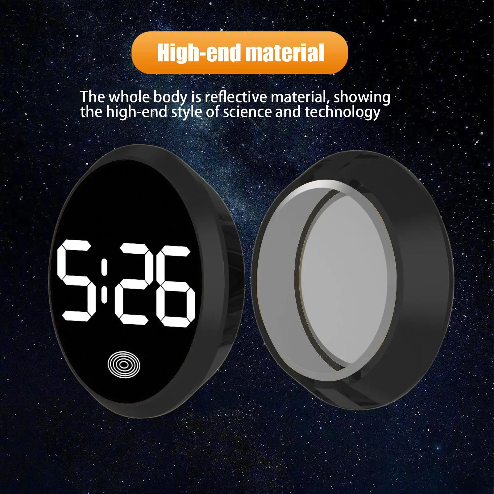 Car LED Clock Touch-Control Dashboard Watch with LED Display Light for Fridge RV Classroom Travel Vehicle