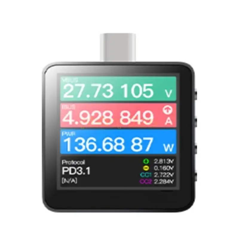 Q5WA KM003C USB C PD3.1 Voltmeter Amperemeter Voltmeter Multimeter Batterie -Ladekraft