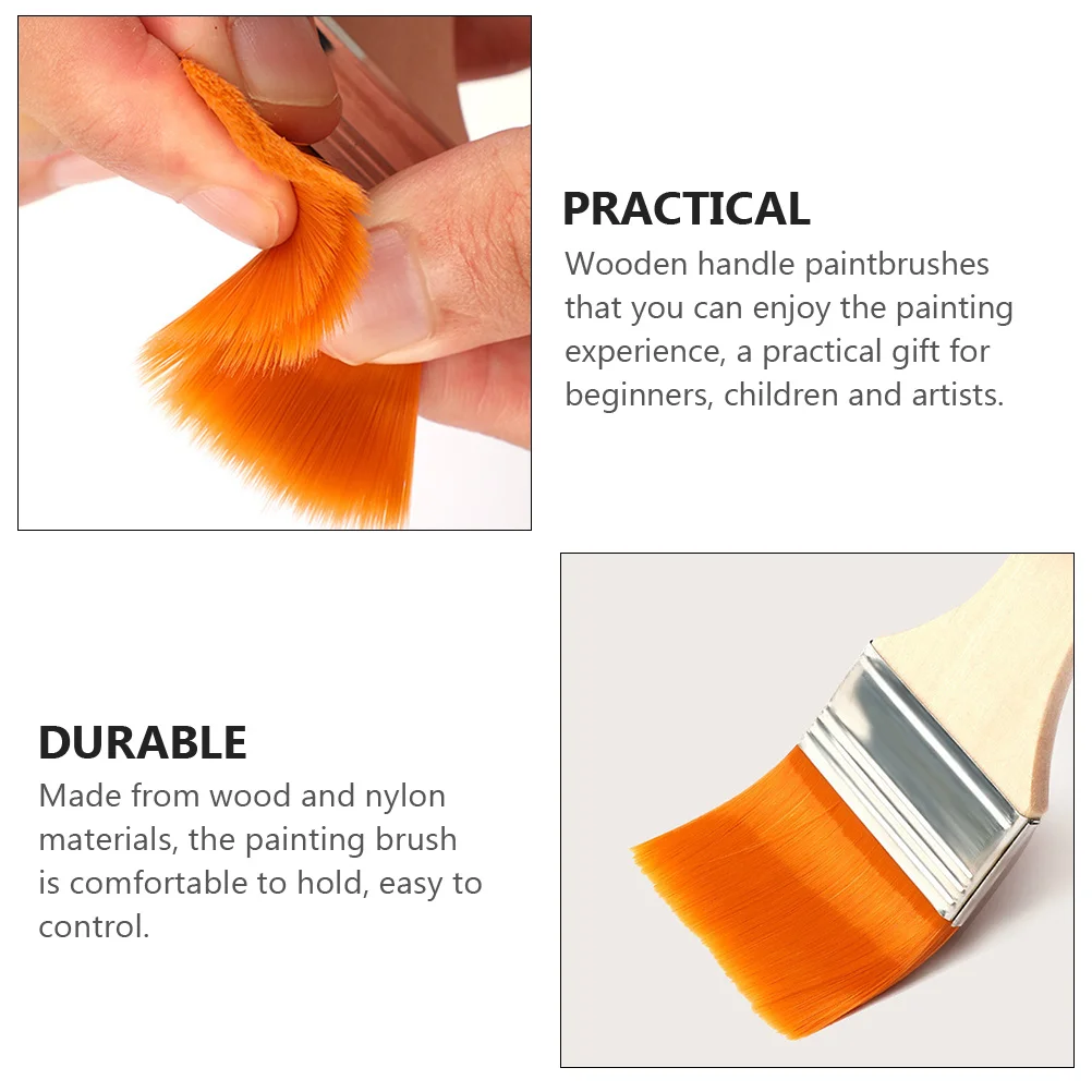 12 шт. кисти для рисования маслом с деревянной ручкой, детский набор акварельных красок для рисования, многофункциональные художественные принадлежности, деревянная ручка для рисования