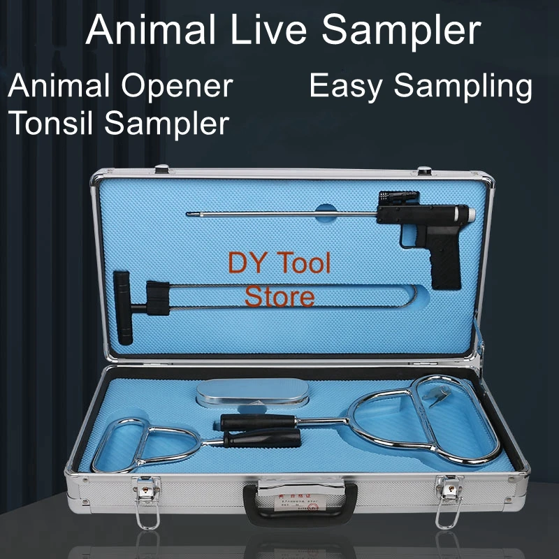 Animal live sampler Pig cattle sheep tonsil sampler Live swab sampler set