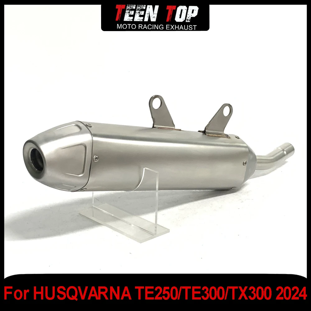 For Husqvarna TE250/TE300/TX300 Slip-on Exhaust Steel Offroad Bike 2 Strokes Exhaust Full System For GASGAS EC250/300 EX300 2024