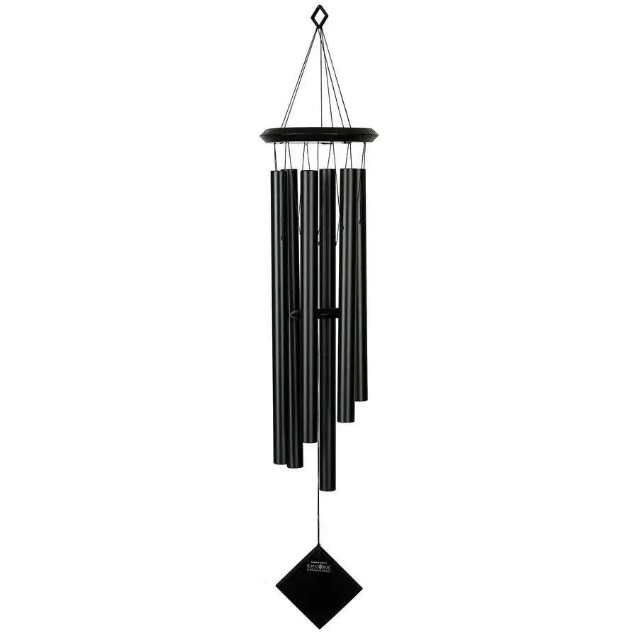 

Pluto Wind Chime for Outside 37 Black Wood Medium Tone Sound for Outdoor Garden, Patio, Porch Decor Gifts, Encore Collection, DC