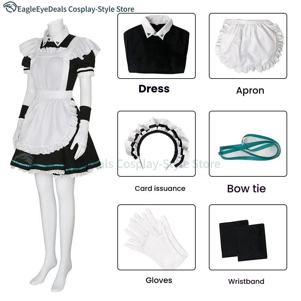 Anime Tendou Arisu Cosplay Kostuum Spel Blauw Archief Meid Lolita Rok Vrouw Schoenen Kawaii Sexy Pruik Franse Carnaval Halloween