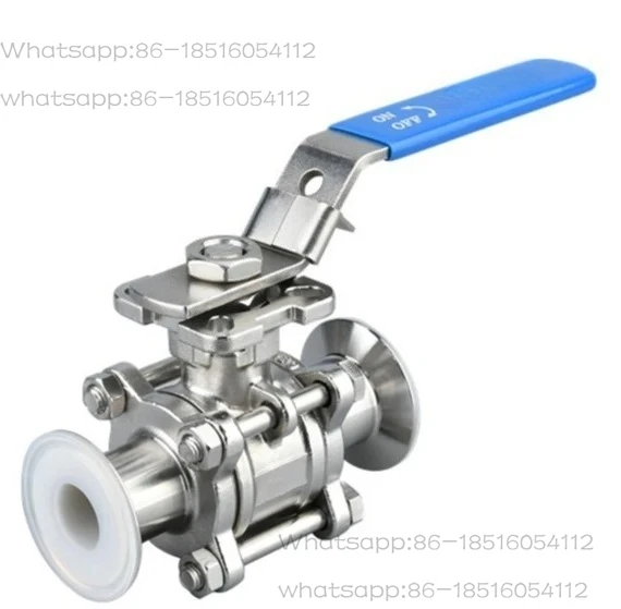 Three-piece Ball Valve, Stainless Steel Manual Chuck Sanitary Grade Corrosion-resistant Quick-loading Ball Valve