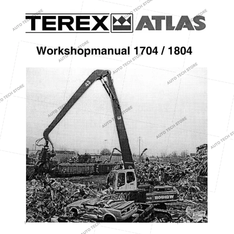 For Terex Atlas 1704 / 1804 Excavator Workshop Manual PDF Automobiles Car Repair Tool Diagnostic Tools Software