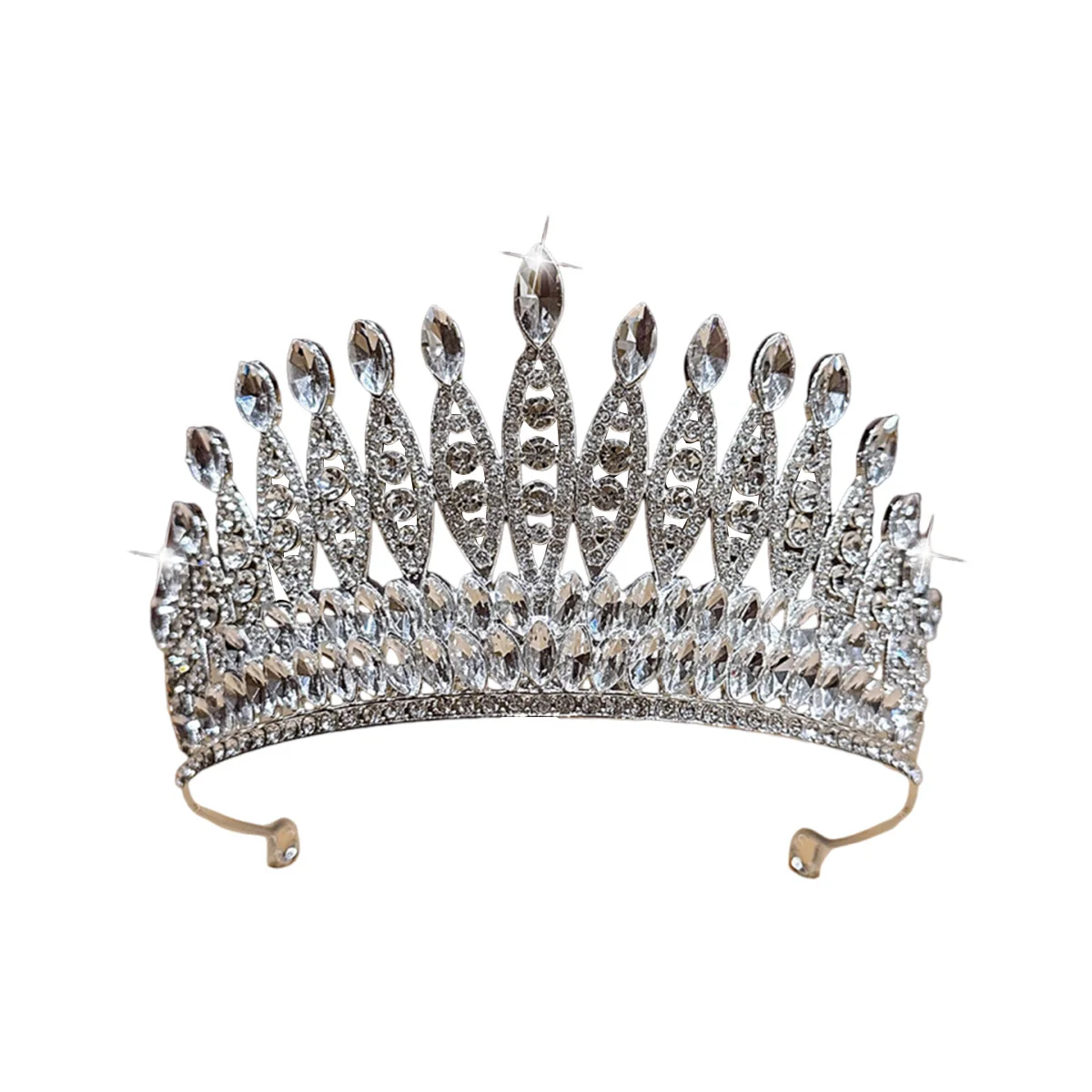 1 bandeau couronne argentée avec une sensation haut de gamme, adapté à un usage quotidien comme accessoire pour cheveux