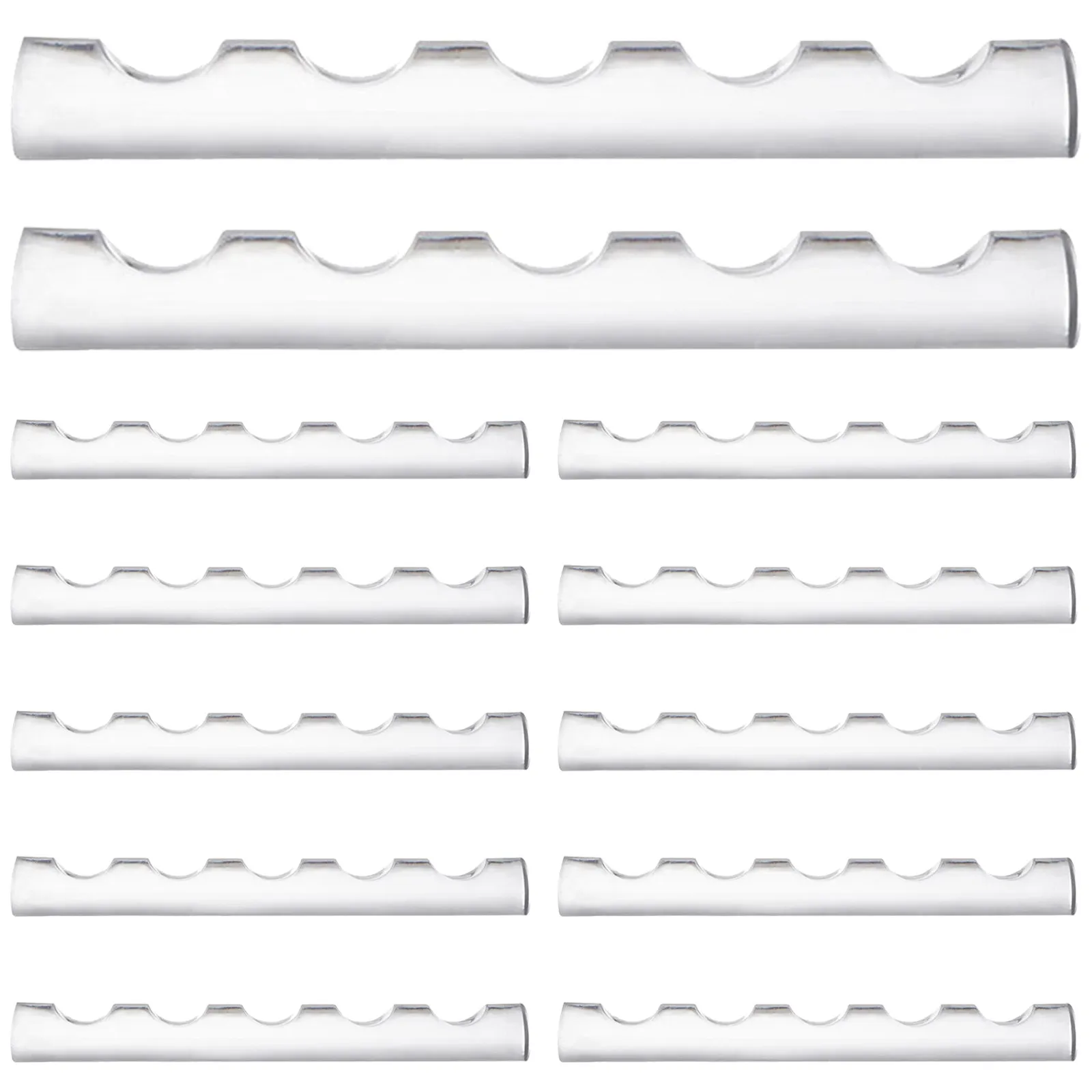 12Pcs Acrylic Nail Art Brush Holder 5 Slots Clear Organizer Nail Technician Pen Display Makeup Brush Rest 4