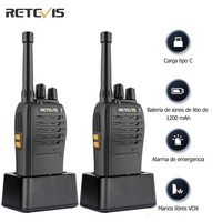 Retevis RB668 Portable Walkie Talkie 2-Pack with Type-C Charging And VOX Feature Two-Way Radios for Retail Shop Communication