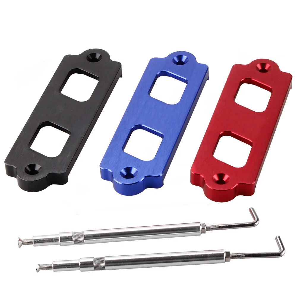 Aluminum Alloy Car Battery Fasten Bracket Holder Tie Down Kit Battery Tie Down Brace Fits for Honda Civic 88-00
