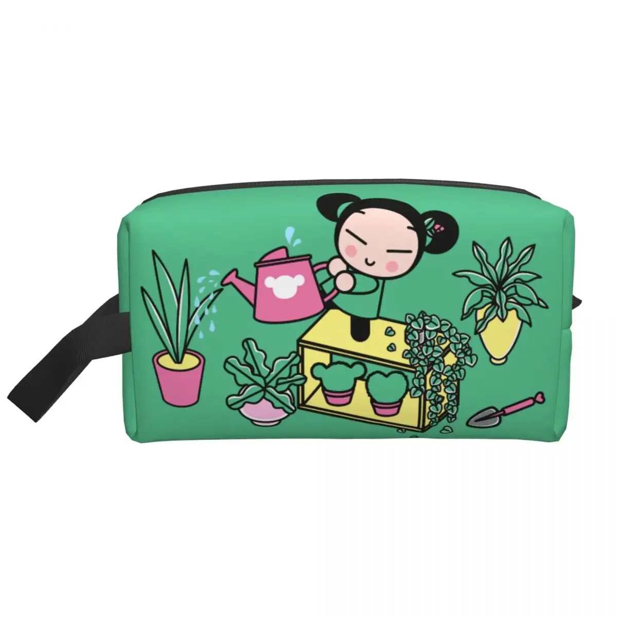 Custom Cartoon Anima Pucca Toiletry Bag Women Makeup Cosmetic Organizer Ladies Beauty Storage Dopp Kit Case