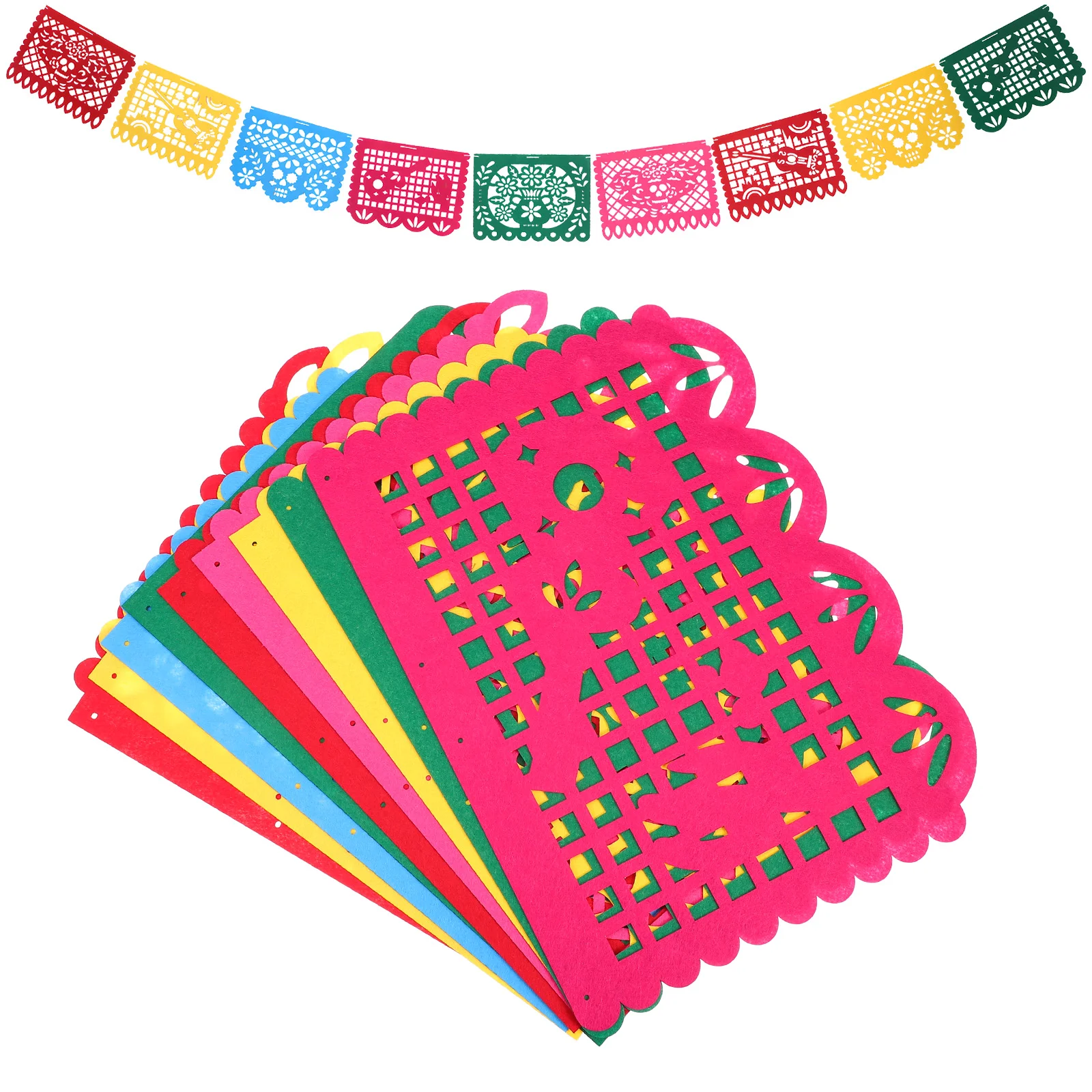 

Flag Set Decorations Mexican Banner Themed Party Backdrop Fiesta Venue Setting Props Non-woven Fabric Baby