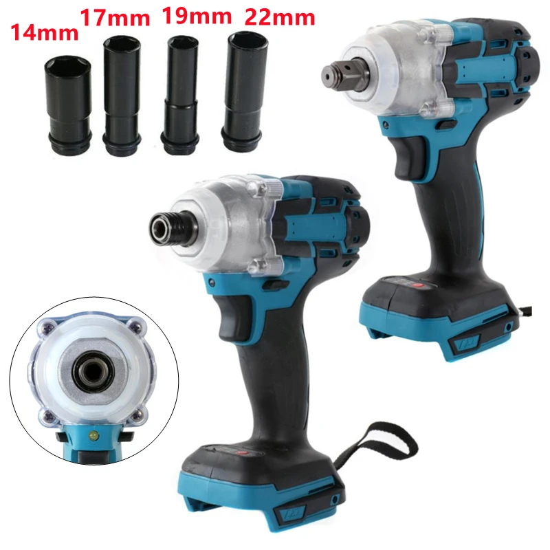 

18V 520N.m Brushless Cordless Electric Impact Wrench Rechargeable Wrench LED Light For Makita Battery Wrench Power Tool