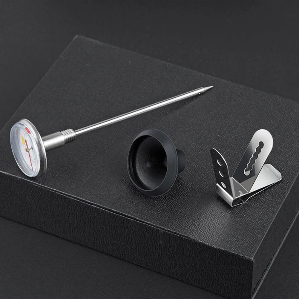 Milk Frothing Thermometer Stainless Steel Temperature Monitor 0℃~100℃/32℉~212℉ for Coffee Milk Froth Chocolate Cappuccino Food