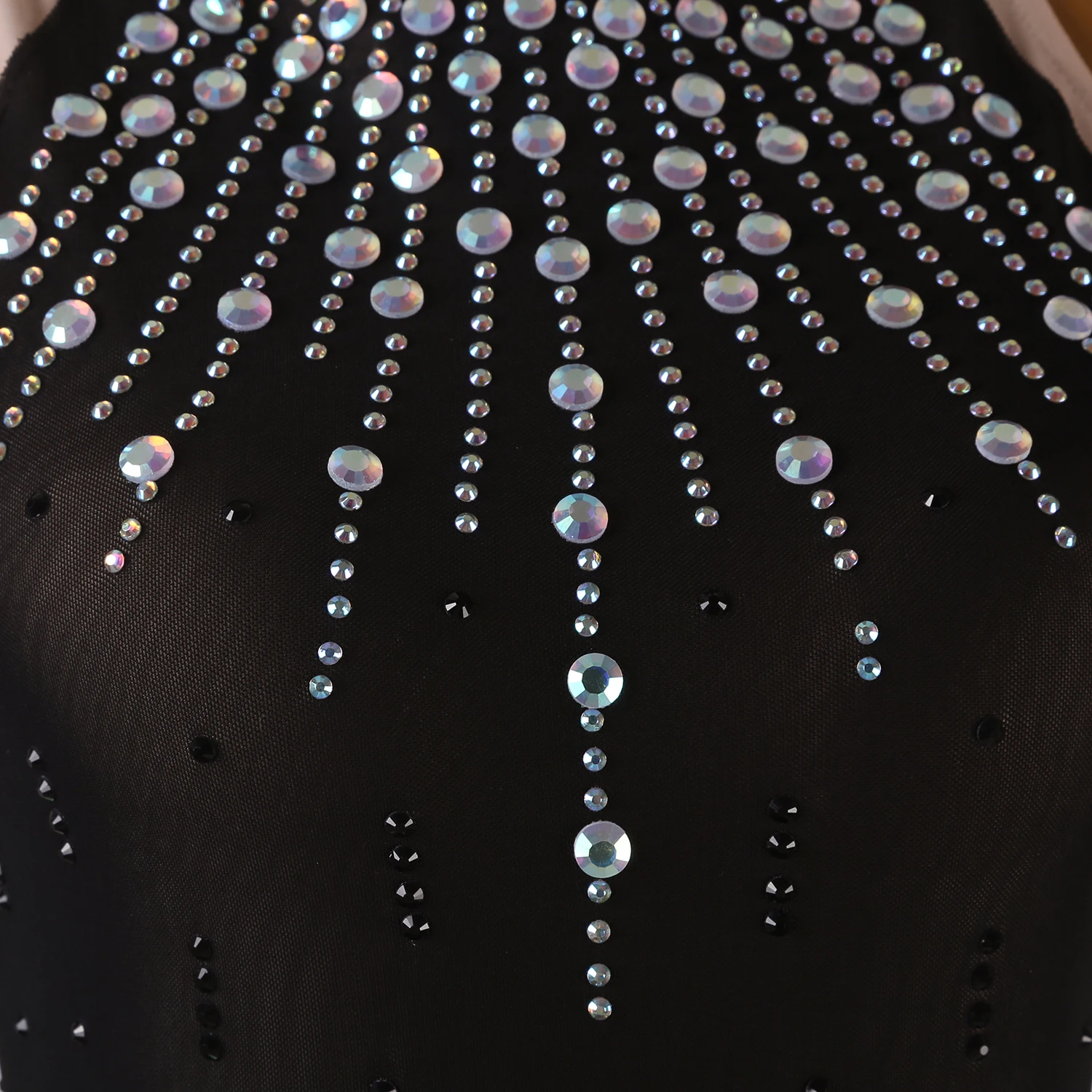 Beeldje Schaatser Jurk voor Kunstschaatsen Latin Dans Jurk Vrouwen Danskleding Toneelkostuum Kleding Prestatiekleding Stadium 007