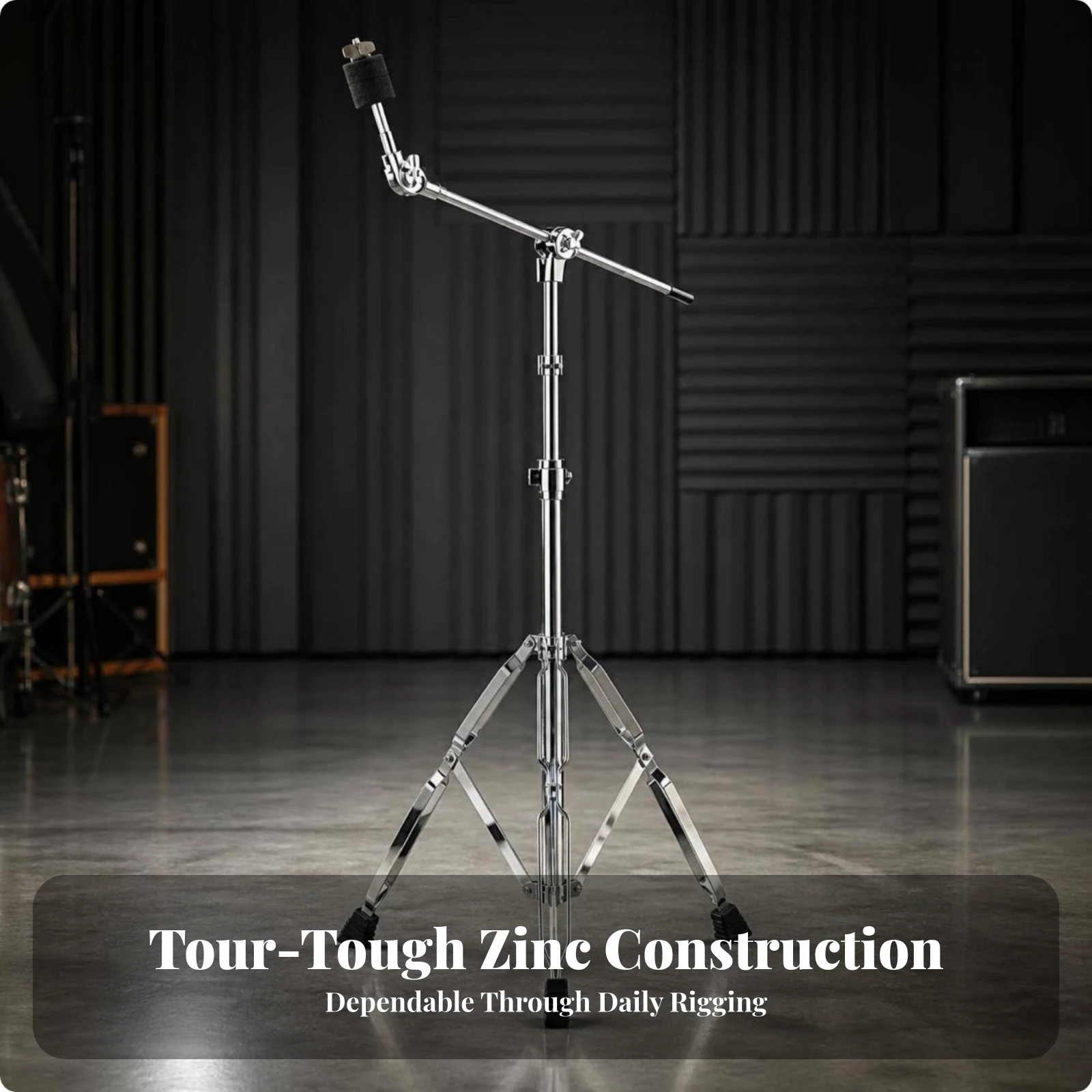 Extender Cymbal Stand Adjustable Cymbal Stand with Extender Arm Hardware Stable Versatile for Drummers, Stage, Rehearsal Studio