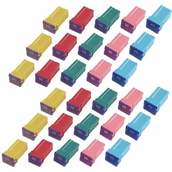 30 pcs JCase Tall/Standard Profile Box Shaped Fuse Kit for Ford, Chevy/GM, Nissan, and Toyota Pickup Trucks and SUVs