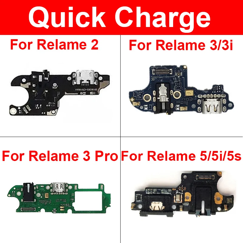 USB Charger Board Dock For Realme 5 5i 5S 3i 3 2 USB Charging Jack Port Connector Board Flex Cable Replacement Spare Parts