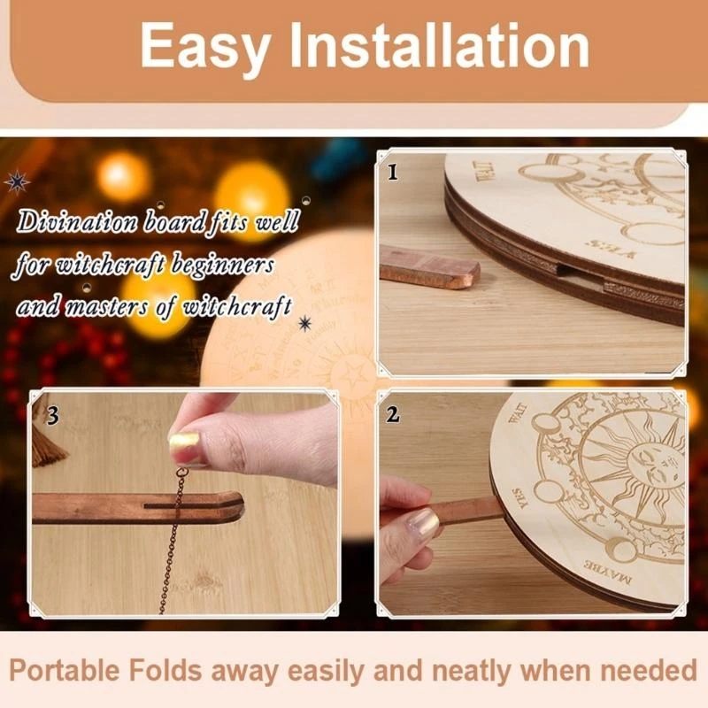 

Wooden Divination Pendulum Game Board Swing Display Shelf Pendulum Stand