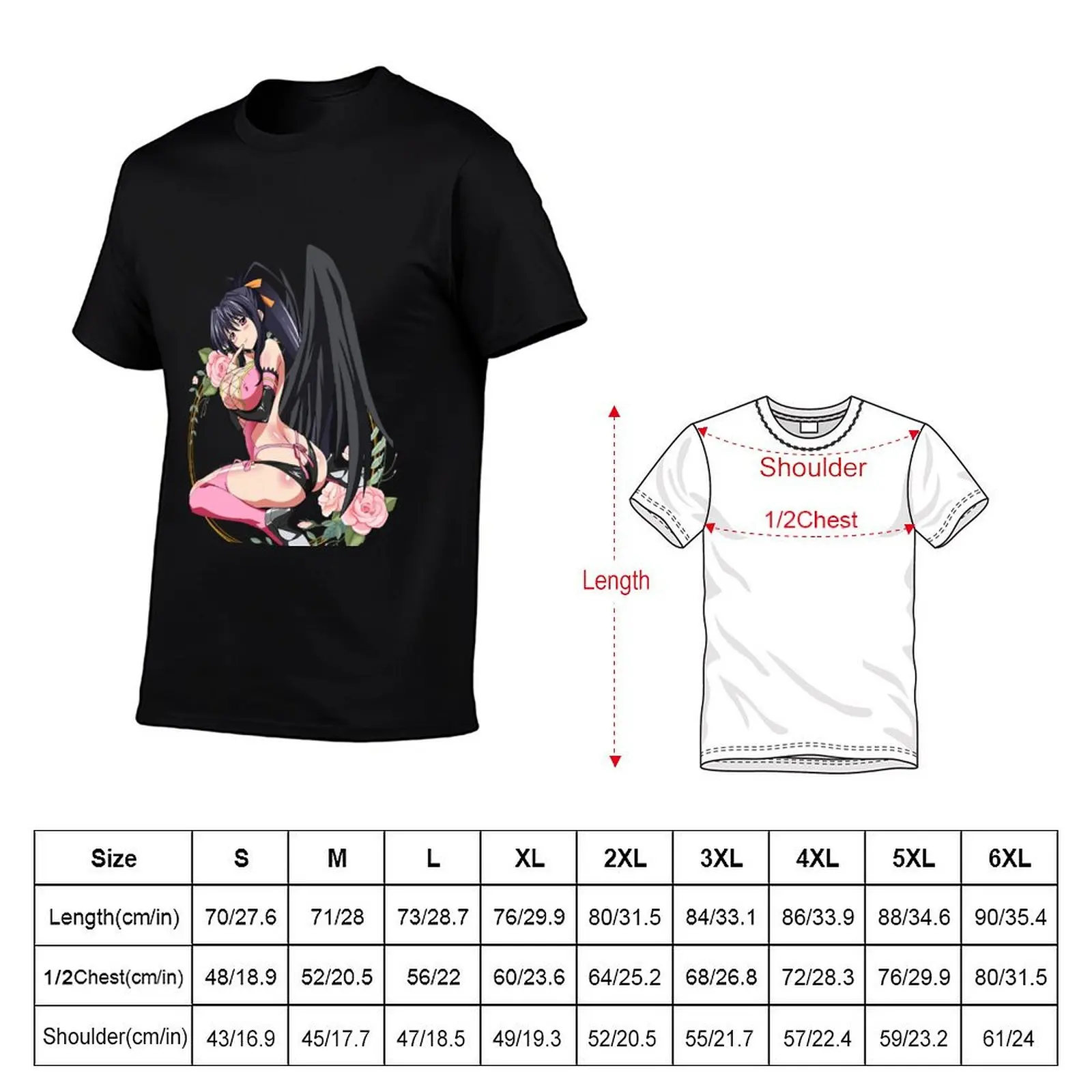 Sexy Akeno - High School DxD T-Shirt oversized graphic tee Aesthetic clothing customs mens designer t shirt