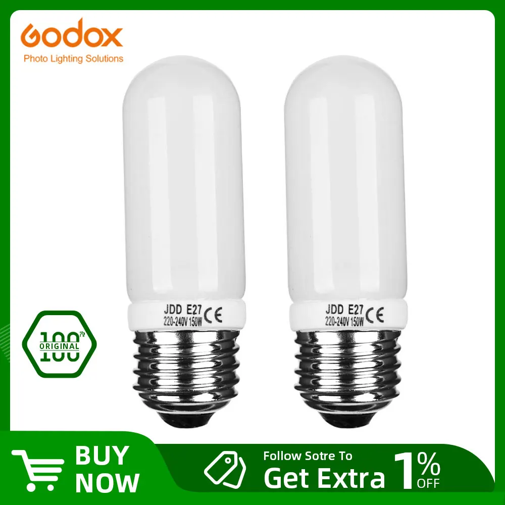 Godox 2PCS 150W Photo Light Modeling Lamp Bulb for Studio Strobe Flash