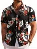 Hawaiian Men's Short Sleeved Shirt Premium 3D Plant-Print Casual Fashion