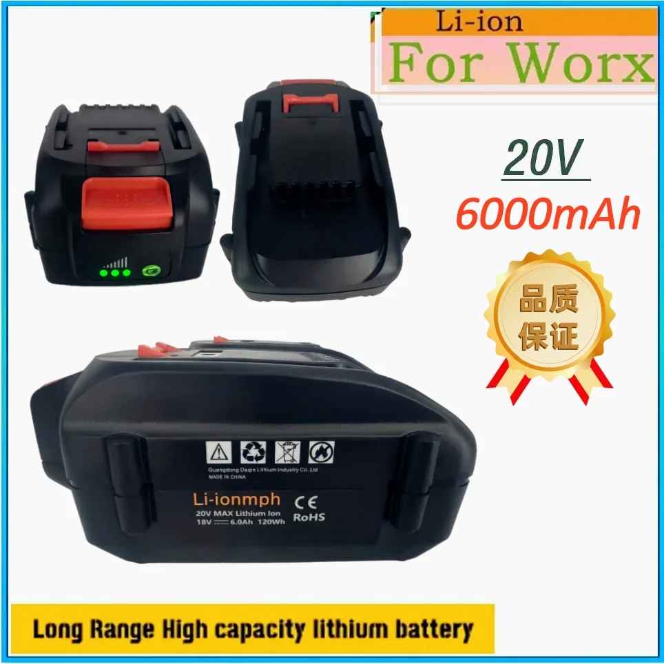 

For WORX brand new genuine WA3578 - PowerShare 20V 4.0AH/5.0AH/6.0AH lithium-ion large-capacity battery 18650.00