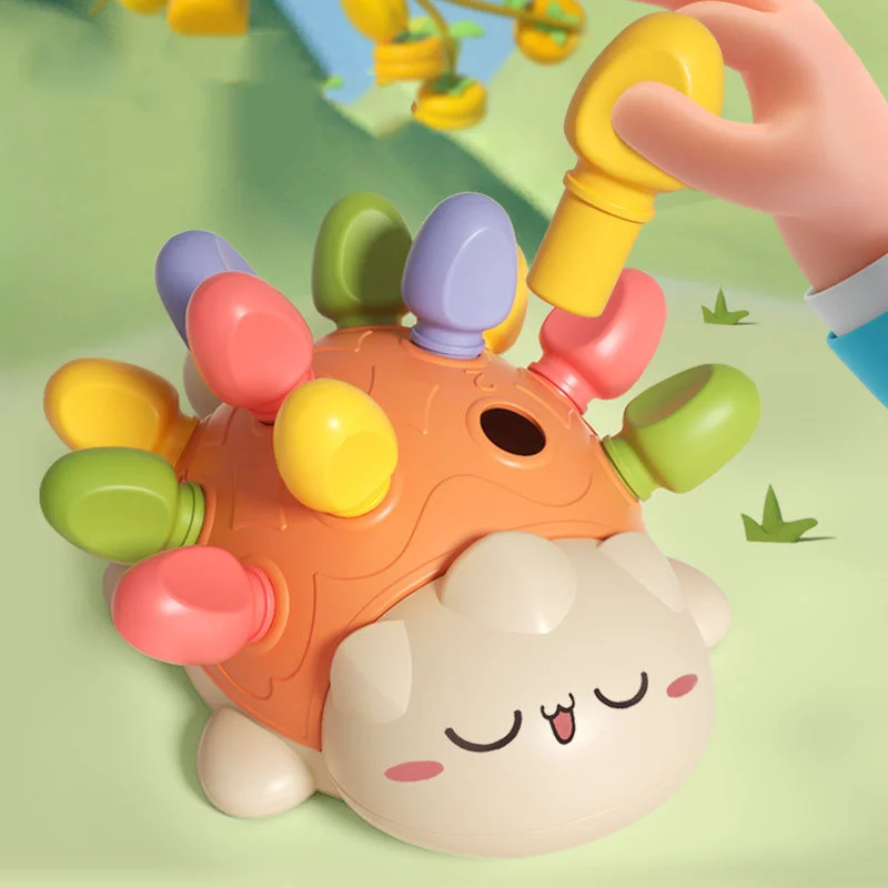 Inserir dinossauro/ouriço quebra-cabeça brinquedo jogo treinamento de motor fino coordenação mão-olho presente para crianças