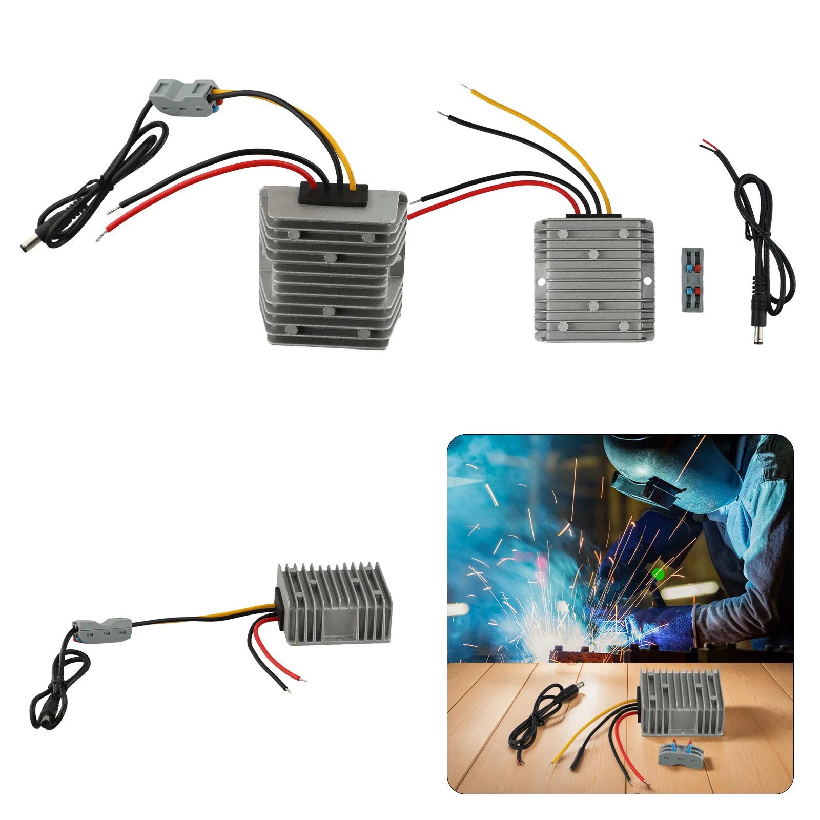 168W Power Converter Step-Up Power Adapter Outdoor Activities DC55.5*2.1 DC5.5*2.2 Operating Temperature Range