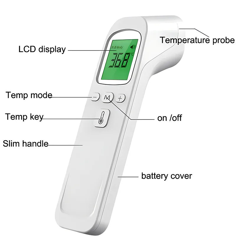 Digital Forehead Thermometer Non Contact Infrared Thermometer Accurate Clinical Body Temperature Meter Fever Alarm for Adults Ki