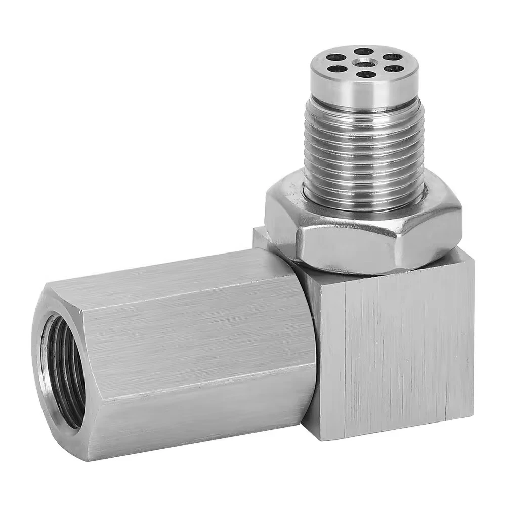 1 قطعة محفز عادم السيارة الخلفي الأوكسجين الاستشعار فاصل العالمي 90 درجة محفز صغير لامدا O2 محول اكسسوارات السيارات